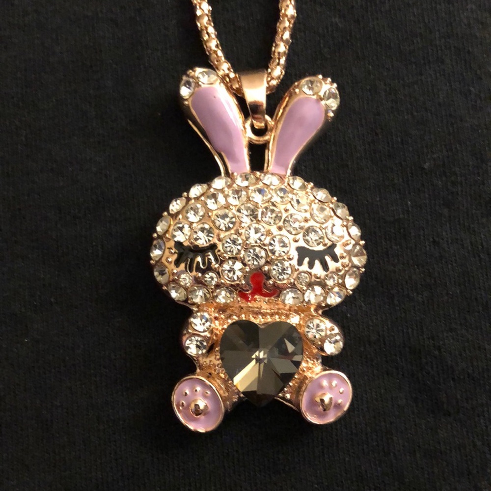 NEW Betsey Johnson Rabbit Necklace NWT